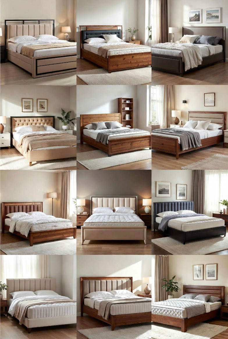 مدل‌های مختلف تخت خواب مدرن و چوبی با طراحی مینیمال و قیمت مناسب برای اتاق خواب