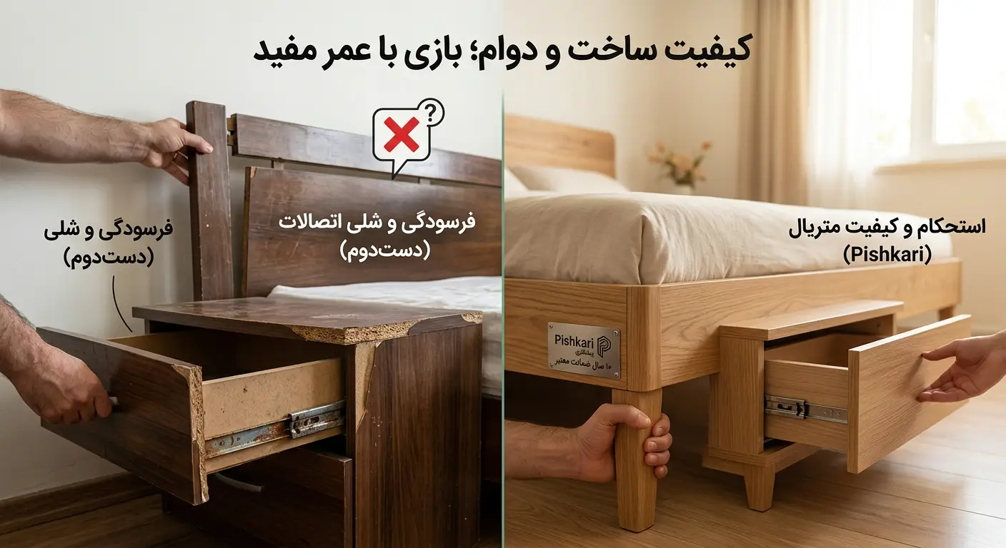 کیفیت، ساخت و دوام یا عمر سرویس خواب دست دوم و نو